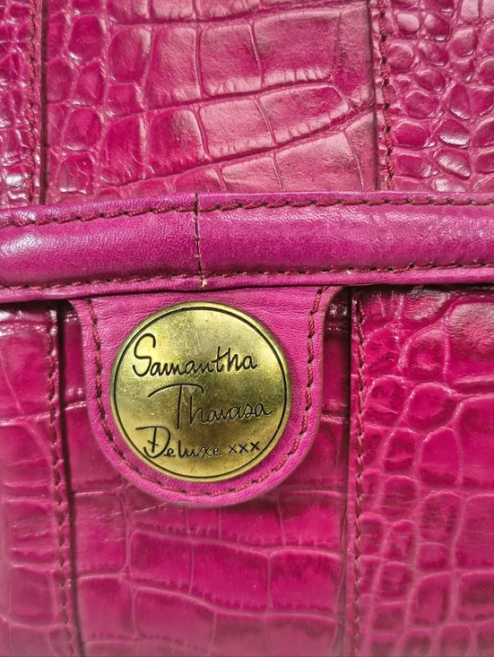 Samantha Thavasa Pink Crocodile Print Handbag - Picture 2 of 12